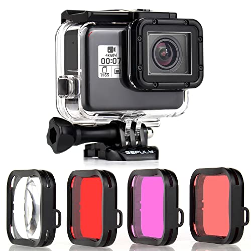 Waterproof Case with Filters for GoPro Hero 5 6 7 Black Hero