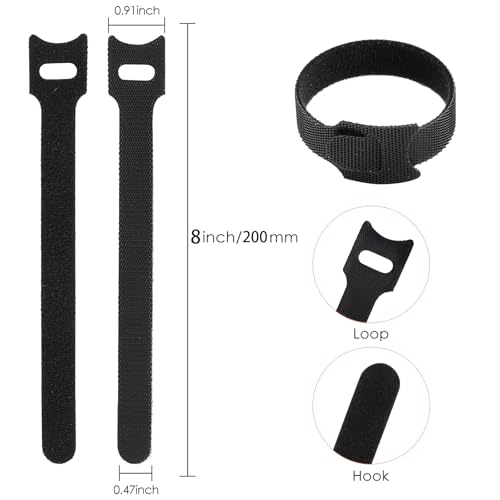 150PCS 8 Inch Cable Ties Reusable Multi (150 Count)