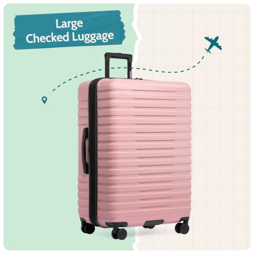 Boren Expandable Hardside Rugged Travel Luggage with 8 Spinner Wheels