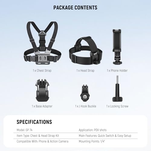 Mobile Phone Chest Mount Head Strap Mount