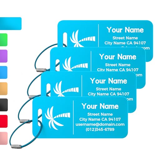 4PCS Personalized Luggage Tag (4 Count)
