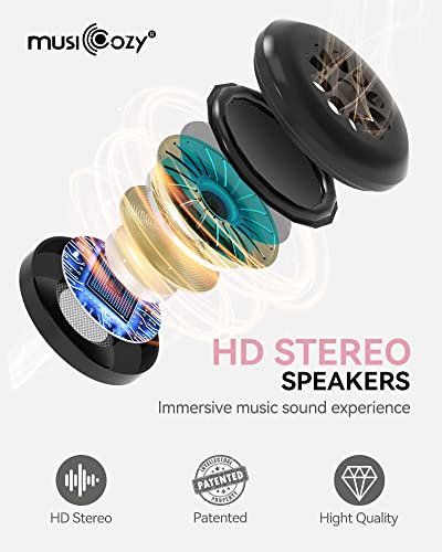 3D Sleep Headphones Bluetooth 5.4 Sleep Mask with HD Speakers