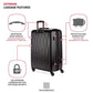7272 Energie Expandable Hardside Luggage with Spinner Wheels and TSA Lock