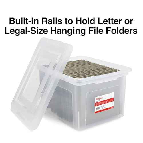Plastic File Box with Snap Lid (4 Count)