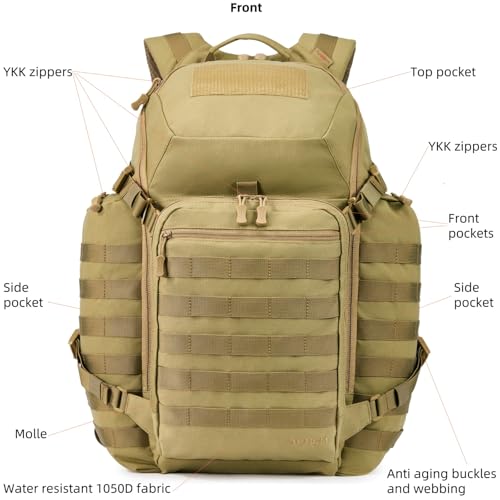 52L 1050D Heavy Duty Tactical Backpack