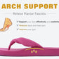 Flip Flops for Women Arch Support Summer Beach Sandals Rose Size 9