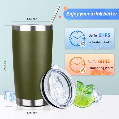 20oz Tumbler with Straw and Brush