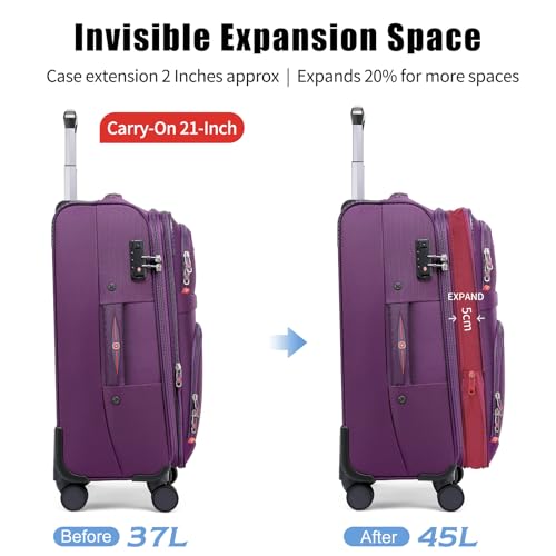 Softside Expandable Luggage with 4 Spinner Wheels