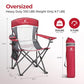 Heavy Duty 400lbs Mesh Back Camping Chairs with Lumbar Support (2 Count)