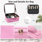 Travel Makeup Bag with LED Mirror and 10x magnifying glass with 3 Lighted Settings