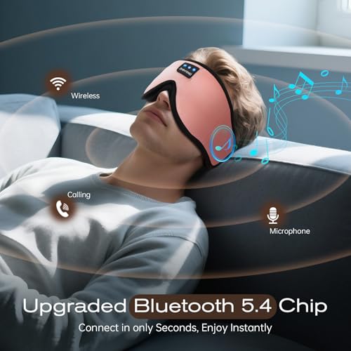 Sleep Mask with Bluetooth Headphones