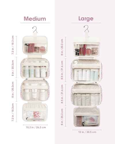 Hanging Toiletry Bag for Women Travel Makeup Bag Organizer Toiletries Bag for Travel Size Essentials Accessories Cosmetics