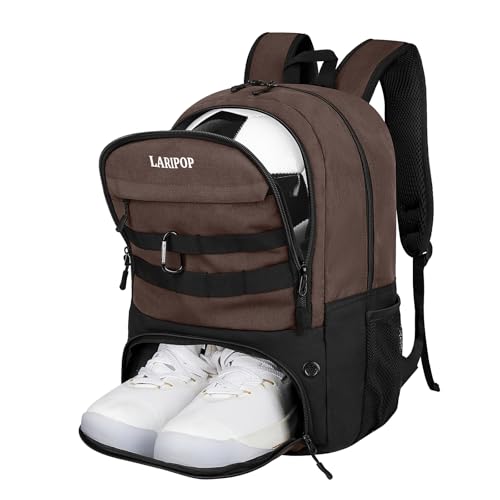 Soccer Backpack Bag with Ball Holder Ventilated Shoe Compartment Large Capacity Sports Gear Bag for Basketball Volleyball Gym