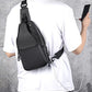 Waterproof Sling Bags Mens Shoulder Crossbody Backpack with USB Charging Port& Headphone