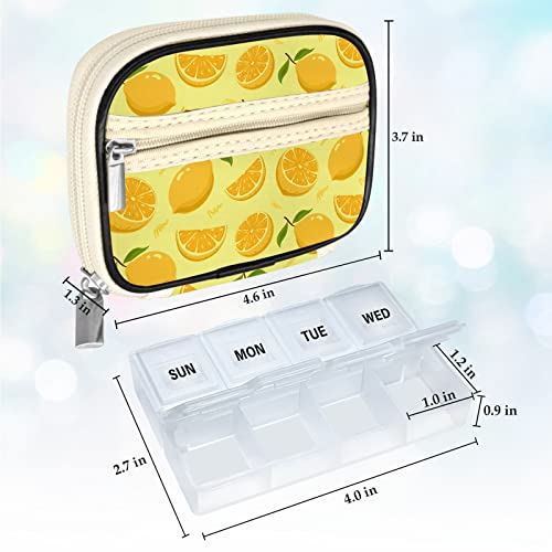 Weekly Travel Pill Organizer Pill Case for Purse with Removable 7 Day Pill Box