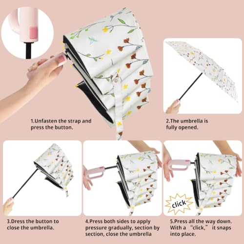 Travel Umbrella Compact Folding Auto Open and Close for Windproof
