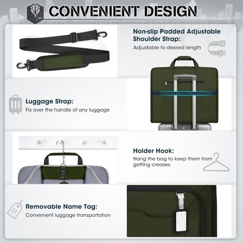 Garment Bags for Travel Carry On Garment Bag for Hanging Clothes