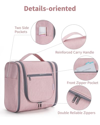 Hanging Toiletry Bag for Women Travel Makeup Bag Organizer Toiletries Bag for Cosmetics Essentials Accessories