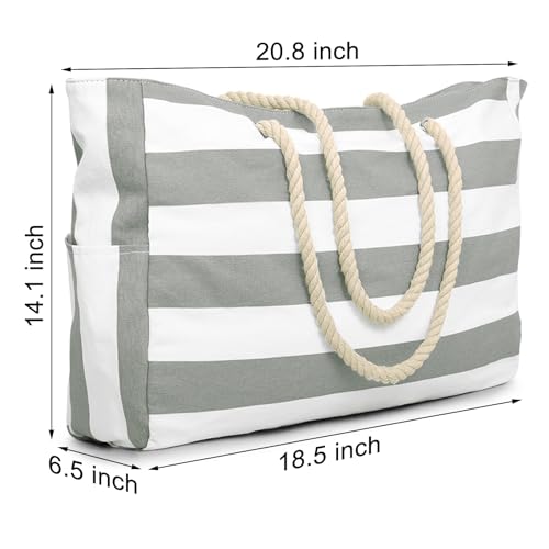 Beach Bags for Women Large Waterproof Beach Tote Bag Zipper Beach Bags Waterproof Sandproof Swim Pool Bag Large Tote