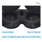 Sleep Mask with Earplugs & Zipper Bag 3D Memory Foam Eye Mask with Nose Support