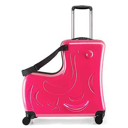 20" Ride on Suitcase for Kids & Toddlers with Double Spinner