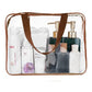 3Pcs Crystal Clear PVC Travel Toiletry Bag Kit for Women Men (3 Count)