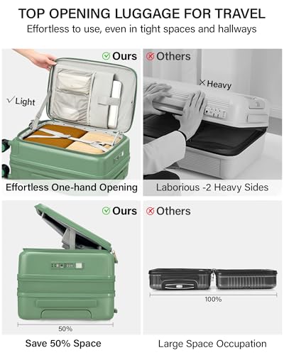 20 Inch Expandable Carry On Luggage 22x14x9 Airline Approved