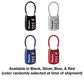 TSA Approved Combination Luggage Lock Assorted Color 4688EC