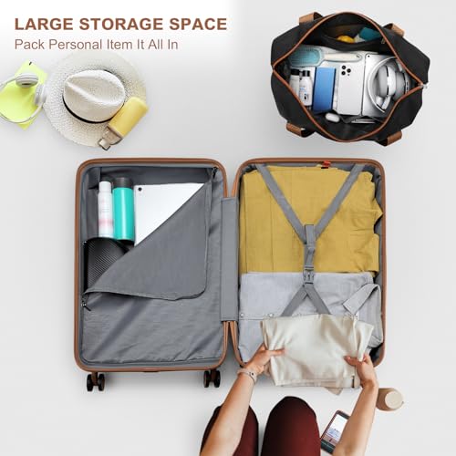 Suitcase Set 3 Piece Luggage Set Expandable with Spinner Wheels