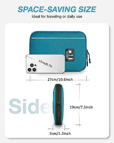 Large Electronics Organizer Travel Case for Tech Accessories