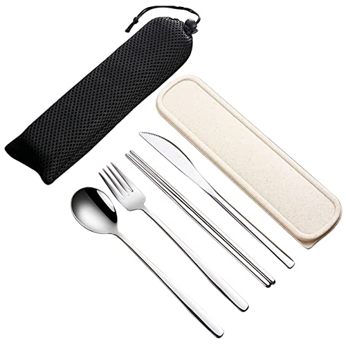 4 Piece Portable Travel Utensils Set with Case 18 (4 Count)