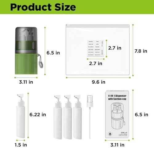 4 in 1 Travel Dispenser Bottle