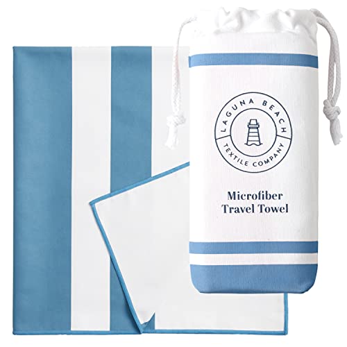 Bright Blue Microfiber Beach Towel by Laguna Beach Textile Co