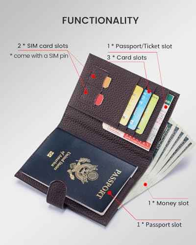 RFID Passport Holder Travel Wallet for Women