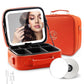 Travel Makeup Bag Cosmetic Bag with Lighted Mirror