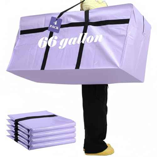4 Pcs 66 Gallon Extra Large Moving Bags Heavy Duty Storage Bag (4 Count)