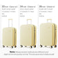 24 Inch Checked Luggage PC Hardshell Suitcases with Wheels for Travel Woman Men