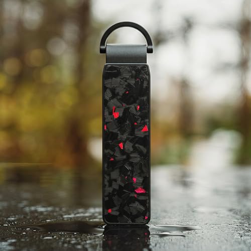 Metallic Aluminum Red Forge Carbon Fiber Key Organizer holder