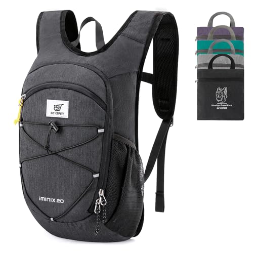 20L Foldable Hiking Backpack Lightweight Packable Travel Daypack with Chest Strap Small Outdoor Folding Back Pack Collapsible Bag for Women Men