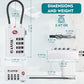 TSA Approved Luggage Locks with Search Alert Indicator (3 Count)