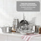 Gourmet 15 Piece Stainless Steel Pots and Pans Set