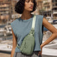 Sling Bag with Adjustable Straps Crossbody Chest Bag Lightweight Small Backpack for Casual Outdoor Traveling Hiking