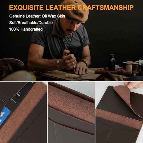 Full Grain Leather Passport Holder Cover for Men and Women Travel