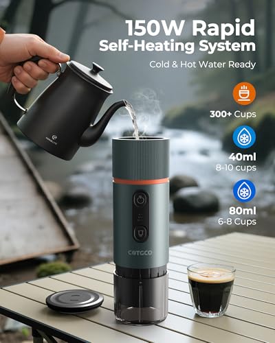 Portable Espresso Maker 20 Bar Self‑Heating & Auto