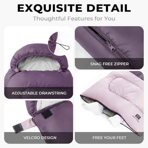 Lightweight Warm Weather Sleeping Bag for Adults