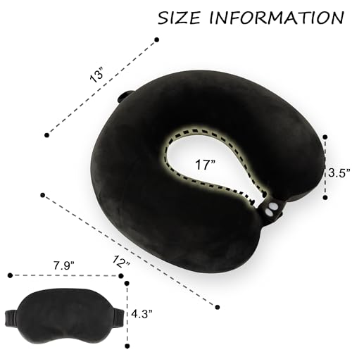 Pure Memory Foam Travel Pillow Set for Adults (2 Count)
