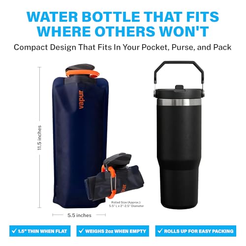 Collapsible Water Bottle with Carabiner
