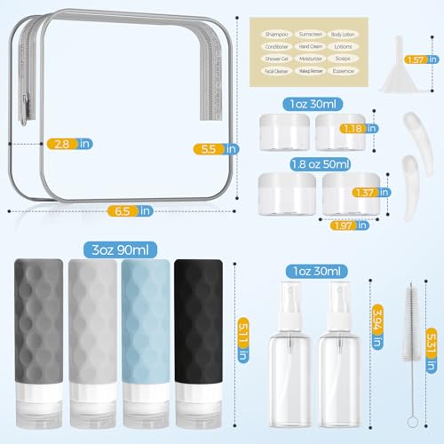 16pack Travel Bottles for Toiletries (16 Count)