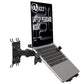 Articulating Pegboard Adjustable Mount for Laptop and Monitor 2 in 1 with Vented Tray