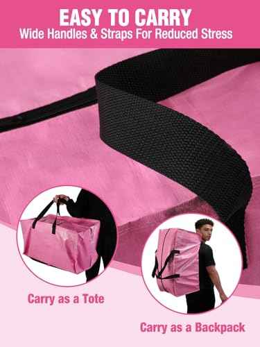 1 Pack Extra Large Moving Bags with Backpack Straps & Handles